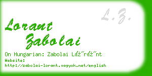 lorant zabolai business card